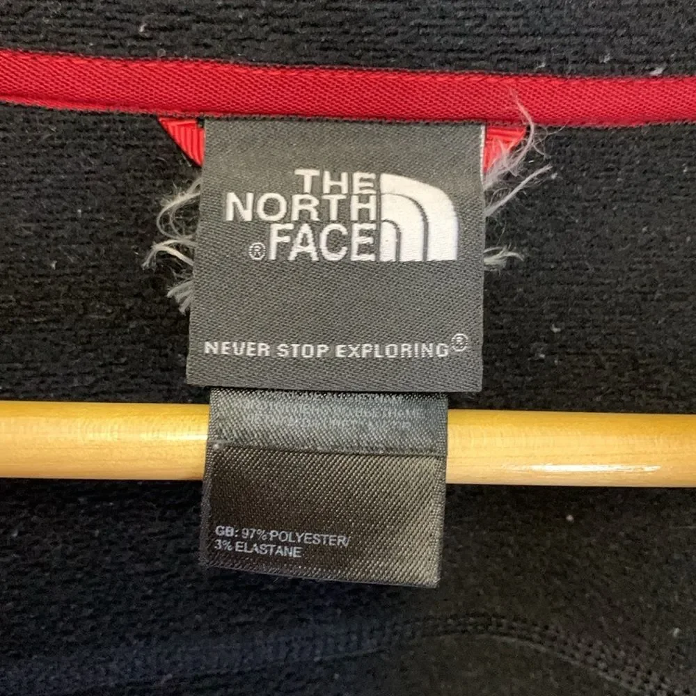 The North Face TKA Stealth Men's Black Mesh Fleece Full Zipper Jacket Size XL